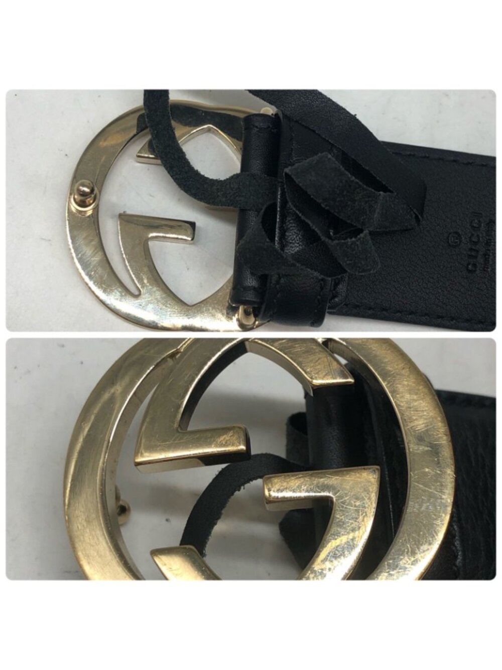 Gucci Belt Interlocking GG Gold Buckle - Picture 8 of 12